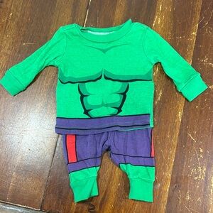 Green and Purple Kids Superhero Costume
